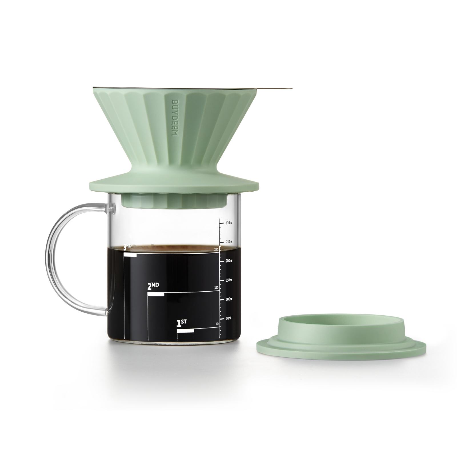 Brew Best Single Coffee Maker BUYDEEM Cup Red Pour Over Coffee Filter Set  Reusable Stainless Steel