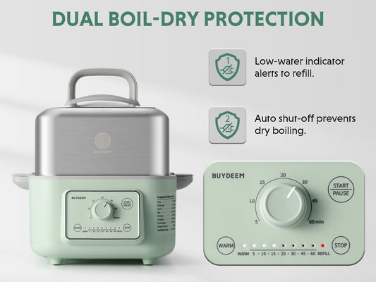 BUYDEEM G52 Electric Food Steamer, 5.3QT